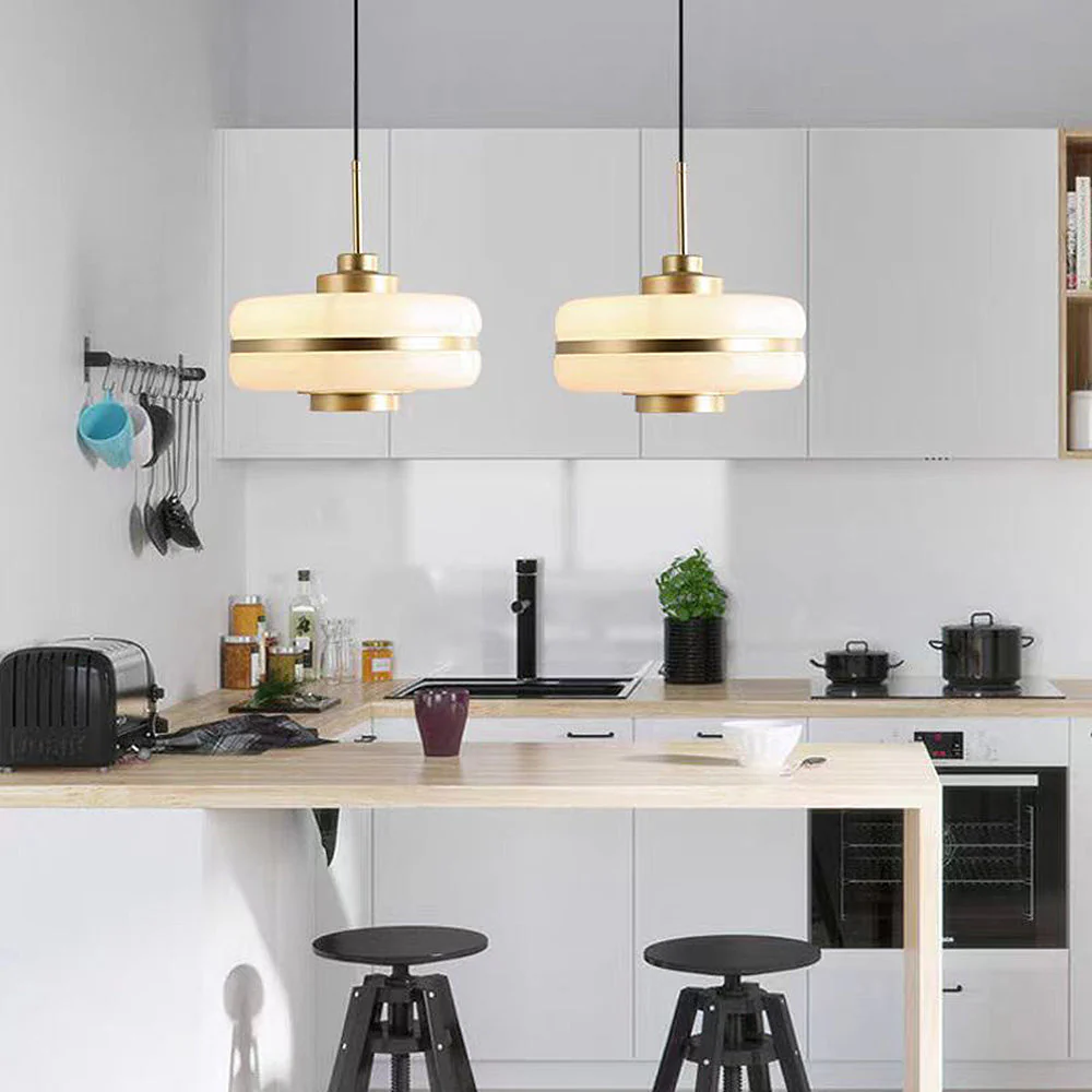 Scandinavian Elegance Glass Pendant Light - Image 2