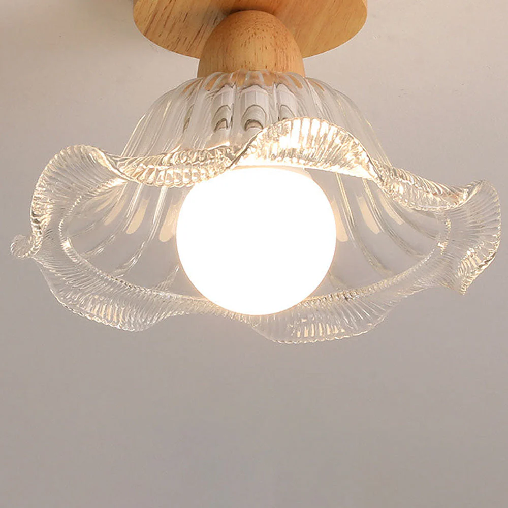 Scandinavian Glass Shaded Semi Flush Ceiling Light - Image 5
