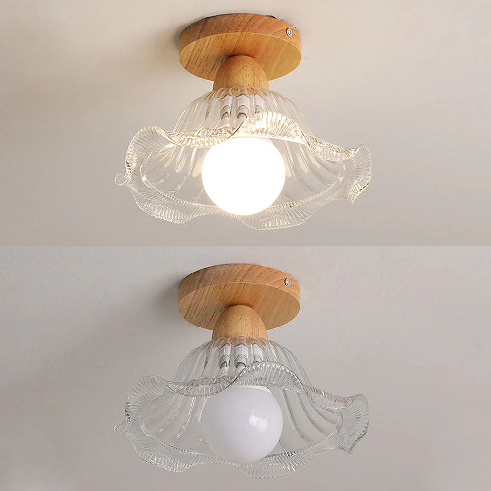 Scandinavian Glass Shaded Semi Flush Ceiling Light - Image 6