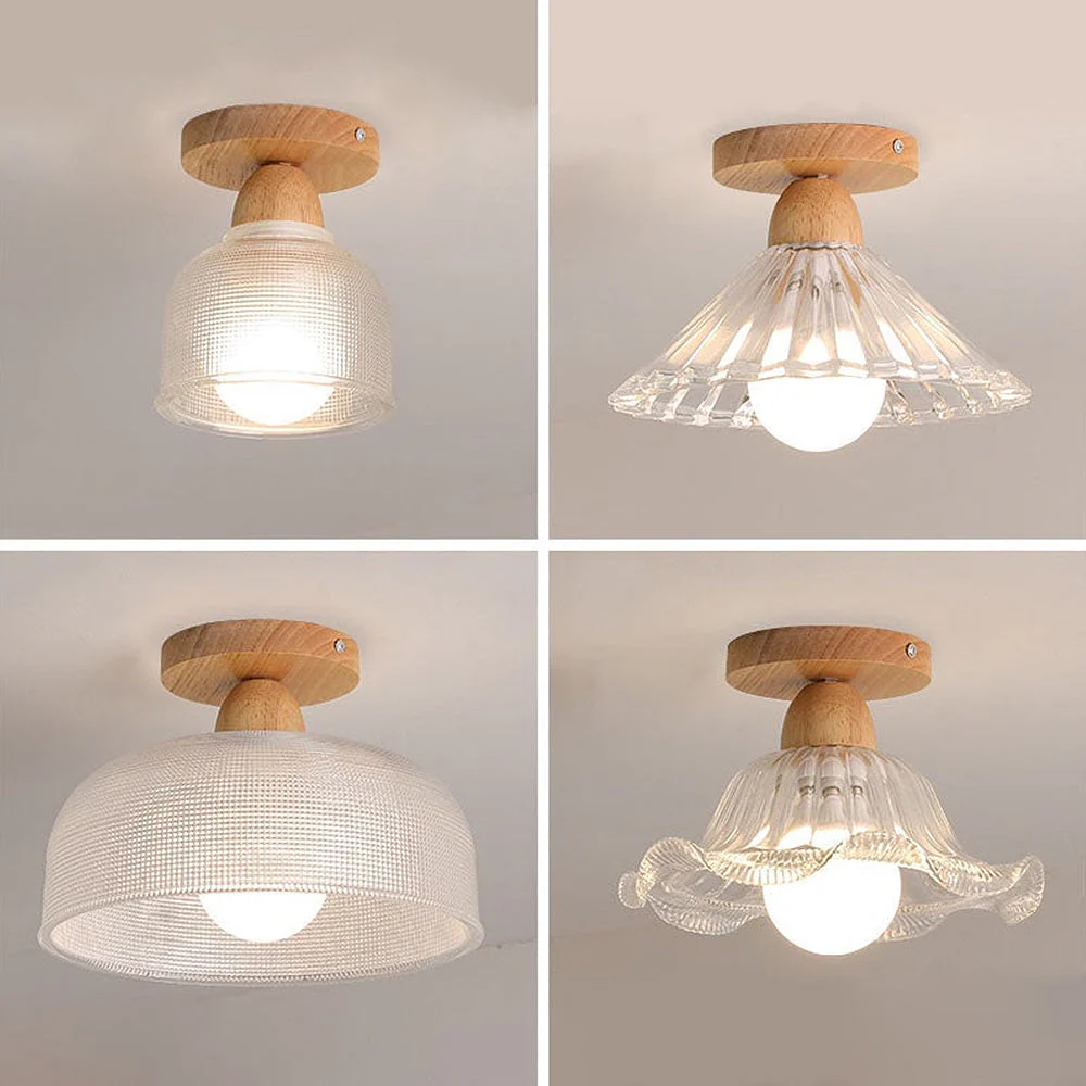 Scandinavian Glass Shaded Semi Flush Ceiling Light - Image 9