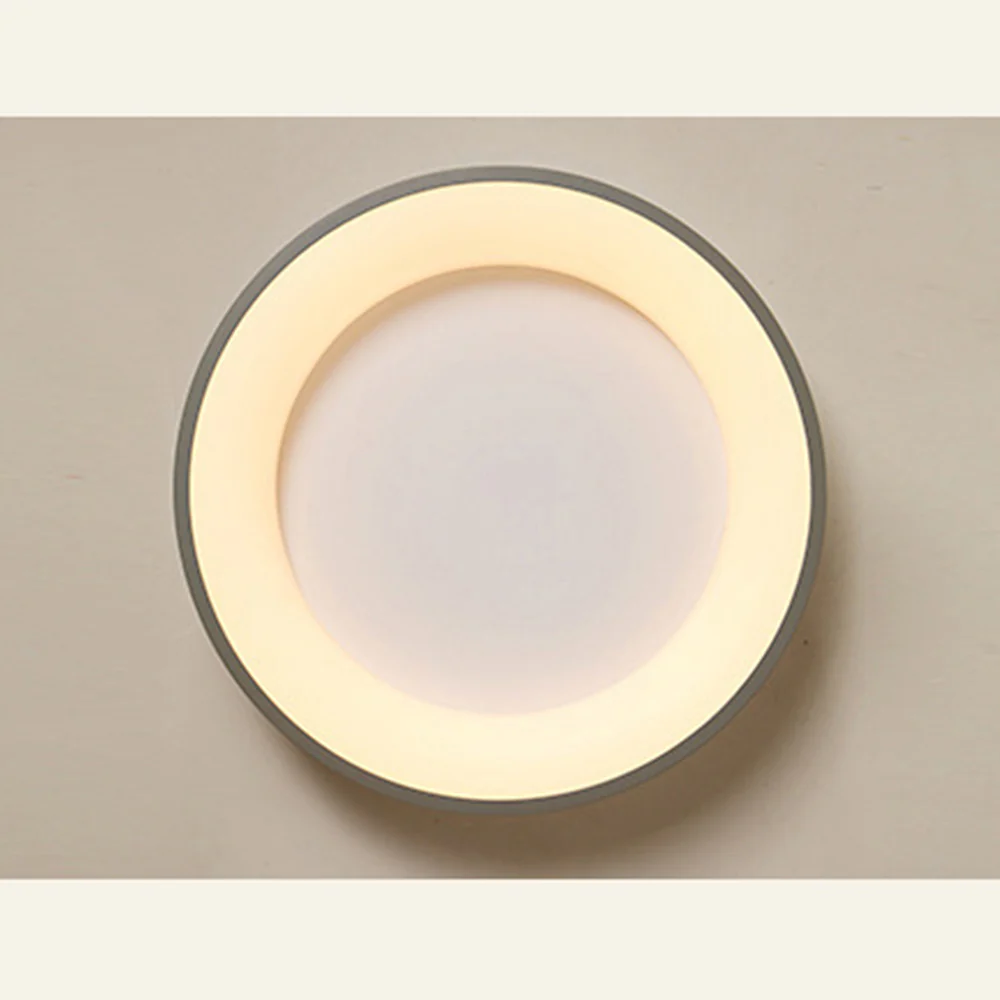 Scandinavian Grey Round LED Ceiling Light - Image 5