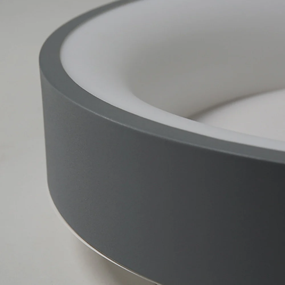 Scandinavian Grey Round LED Ceiling Light - Image 9