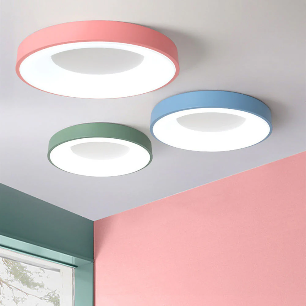 Scandinavian Macaron Color LED Ceiling Light - Image 13