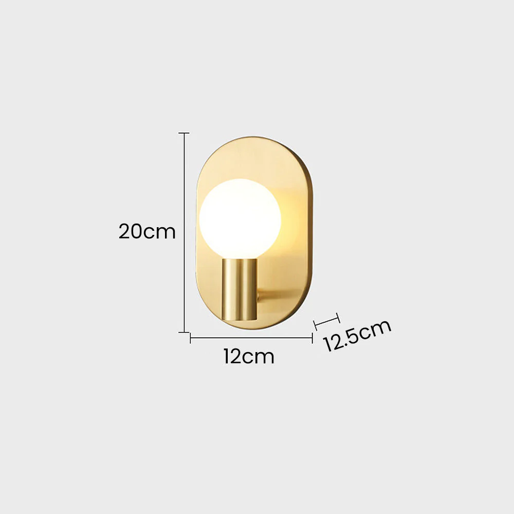 Scandinavian Simple Bedside Brass Wall Light - Image 6