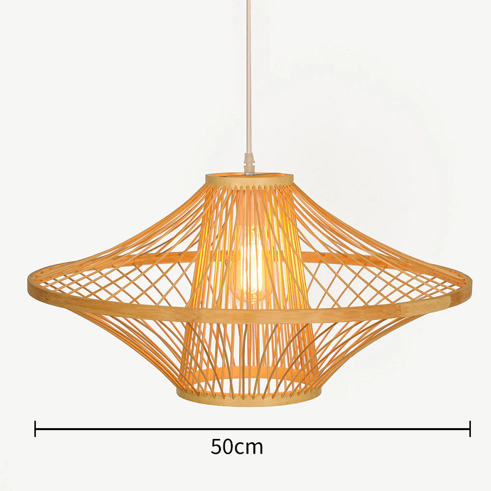 Short Handcrafted Woven Lantern Pendant Light For Living Room - Image 6