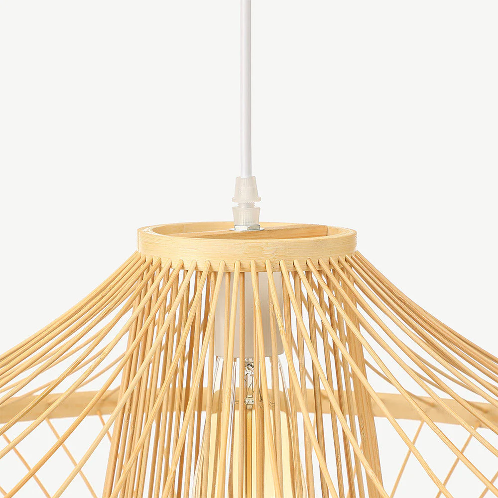 Short Handcrafted Woven Lantern Pendant Light For Living Room - Image 7