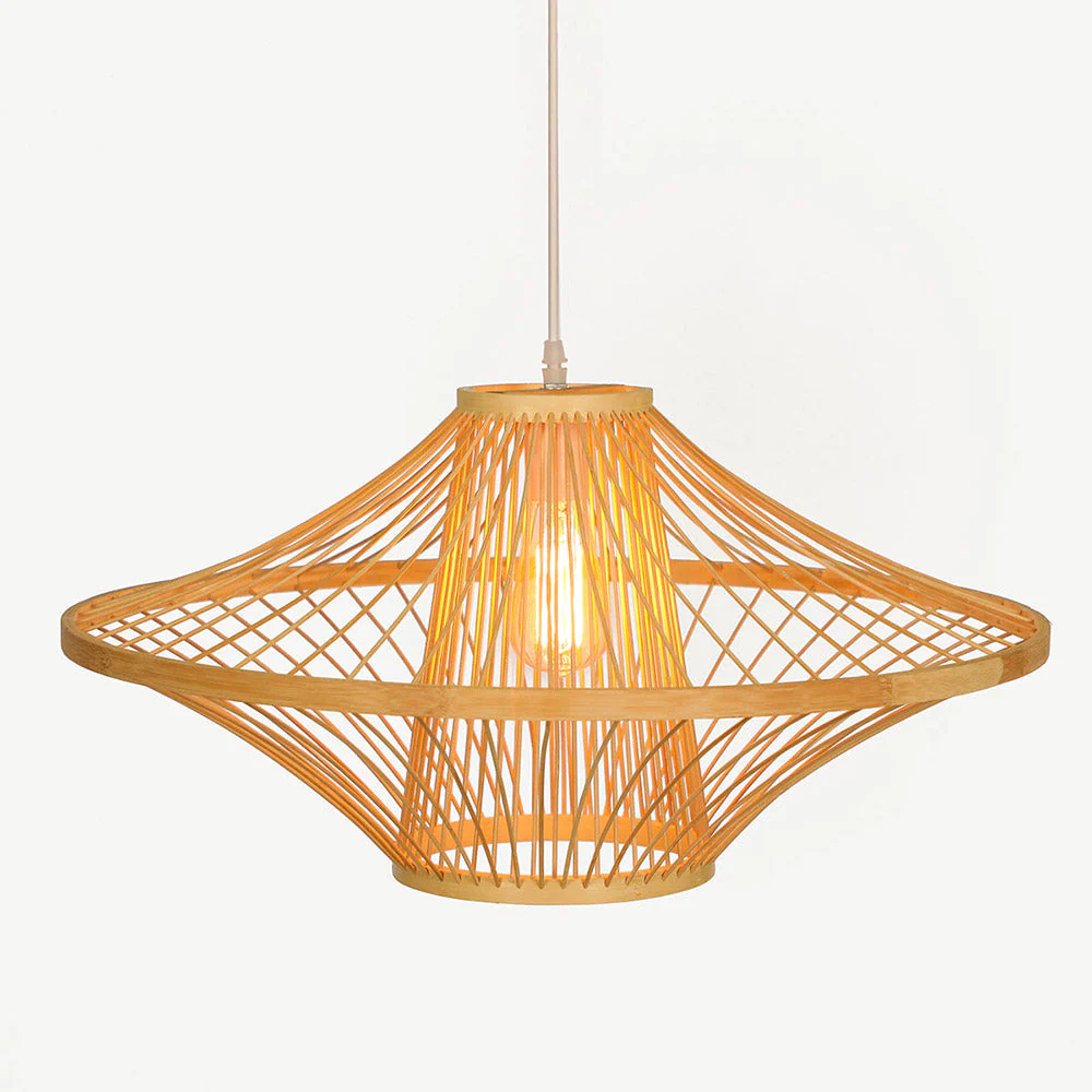 Short Handcrafted Woven Lantern Pendant Light For Living Room - Image 9