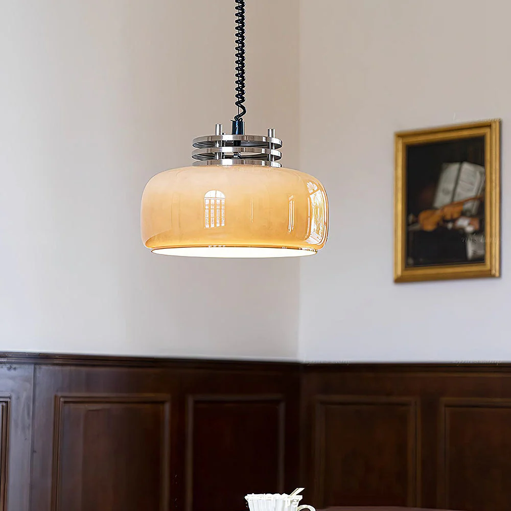 Simple Coffee Glass Pendant Light