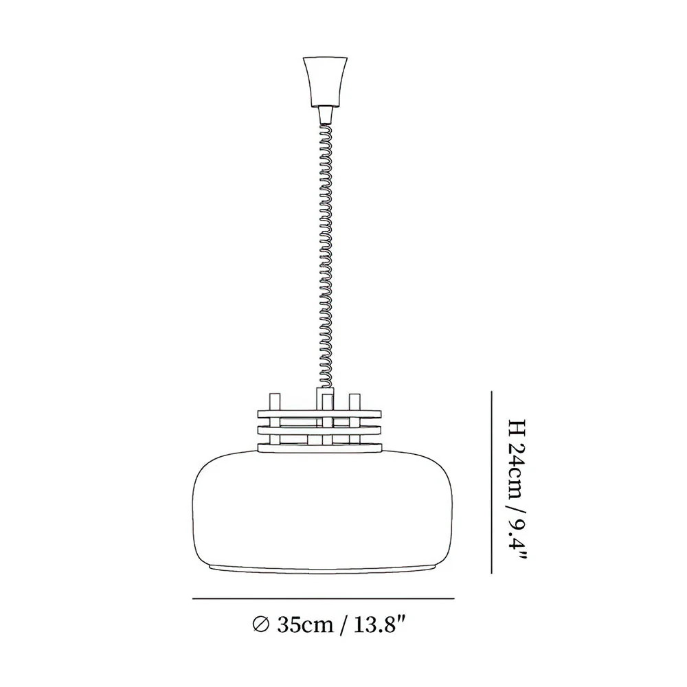 Simple Coffee Glass Pendant Light - Image 8