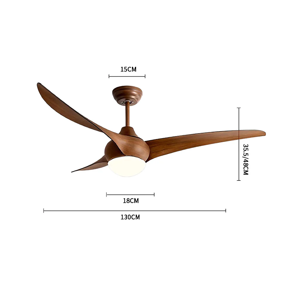 Simple Flush Ceiling Fan With LED Light And Remote - Image 12