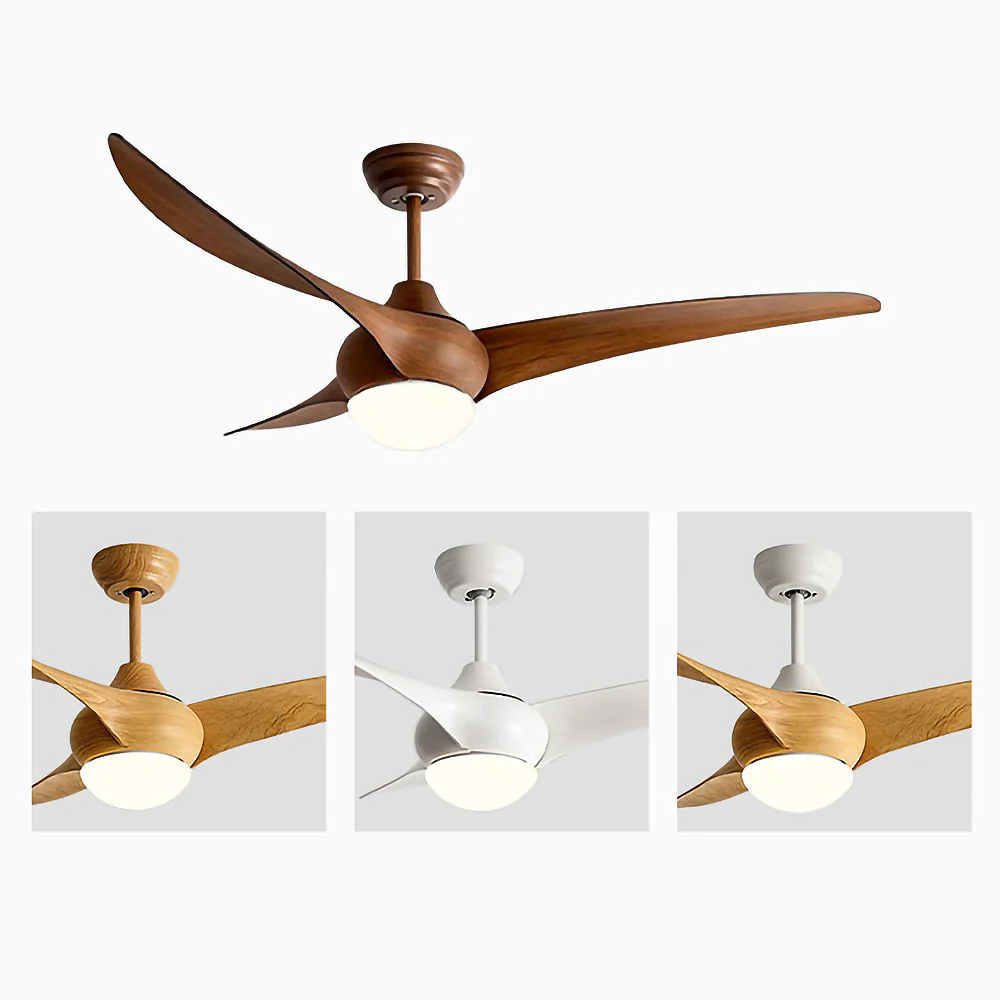 Simple Flush Ceiling Fan With LED Light And Remote - Image 13