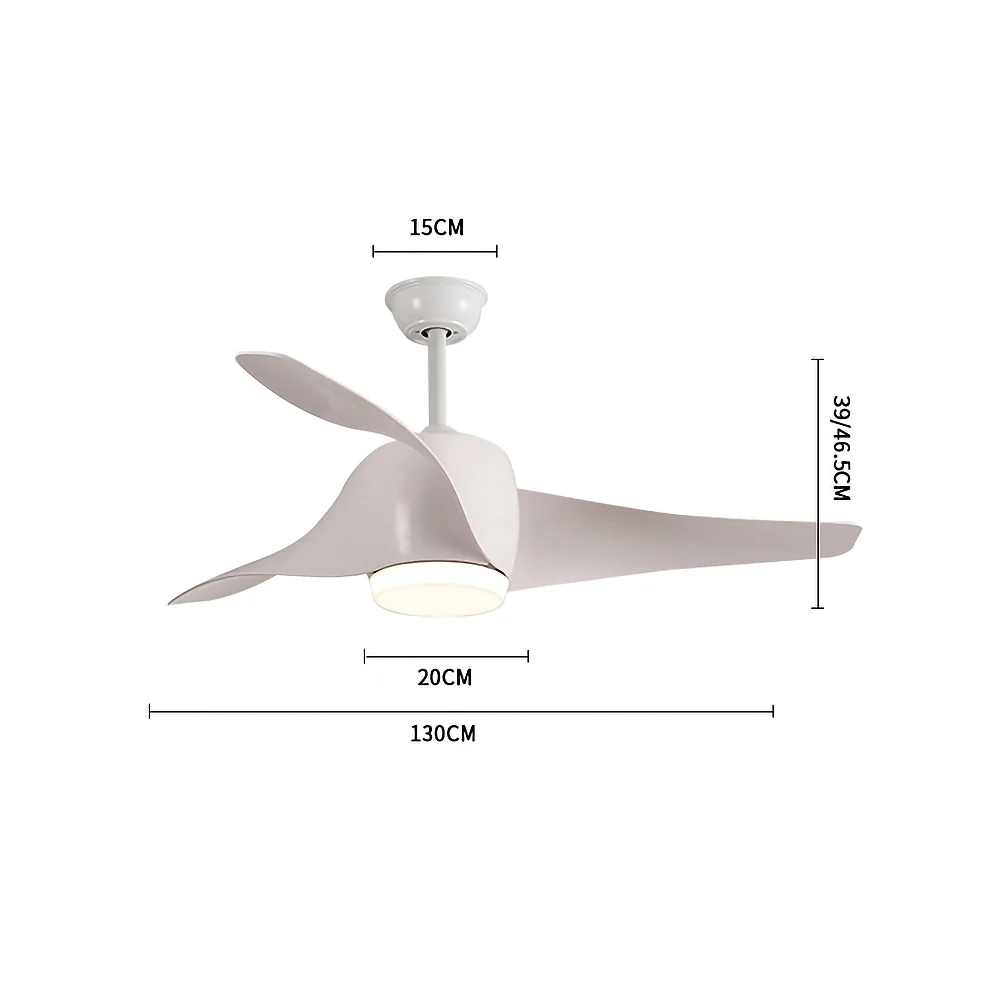Simple Flush Ceiling Fan With LED Light And Remote - Image 18