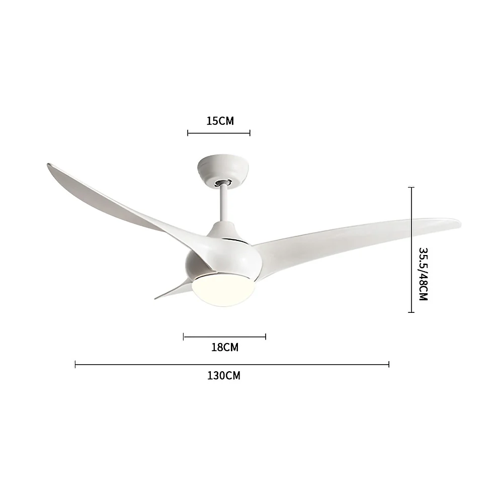 Simple Flush Ceiling Fan With LED Light And Remote - Image 20