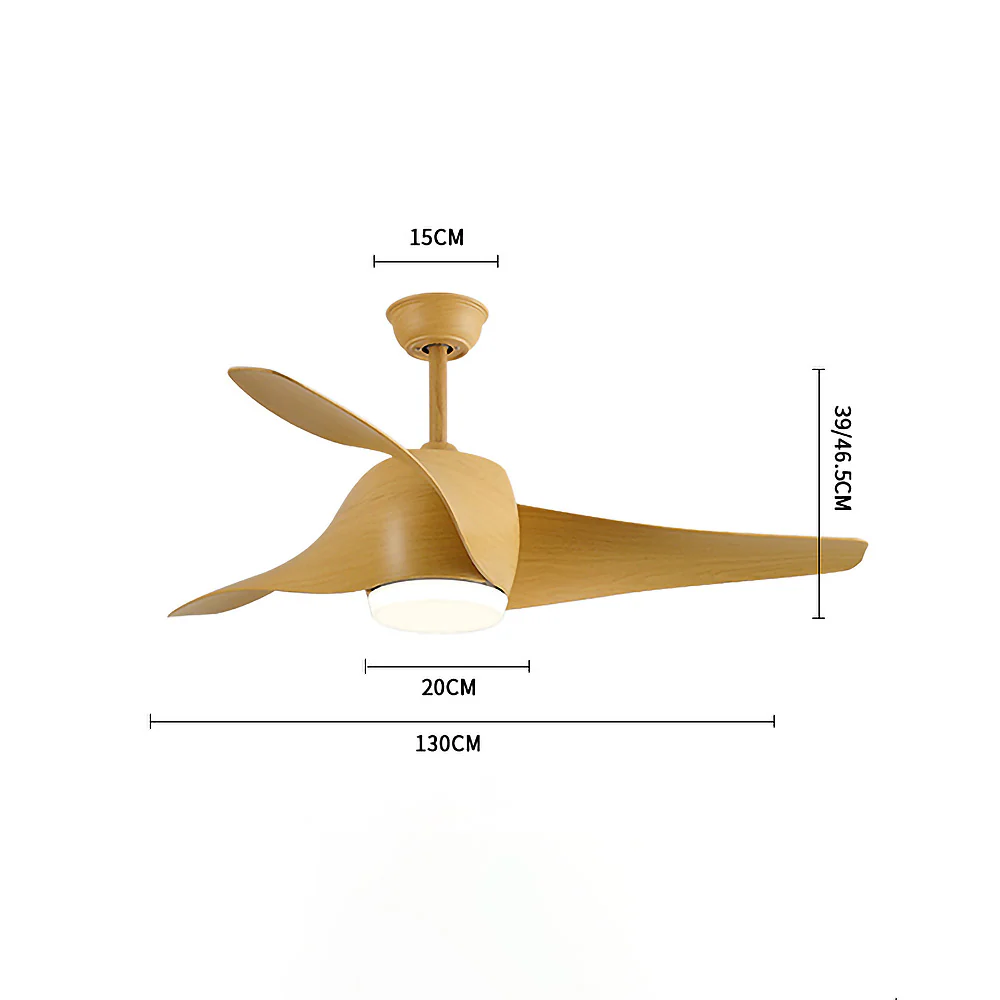 Simple Flush Ceiling Fan With LED Light And Remote - Image 5
