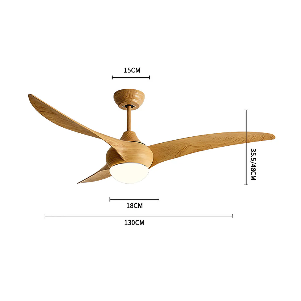 Simple Flush Ceiling Fan With LED Light And Remote - Image 6