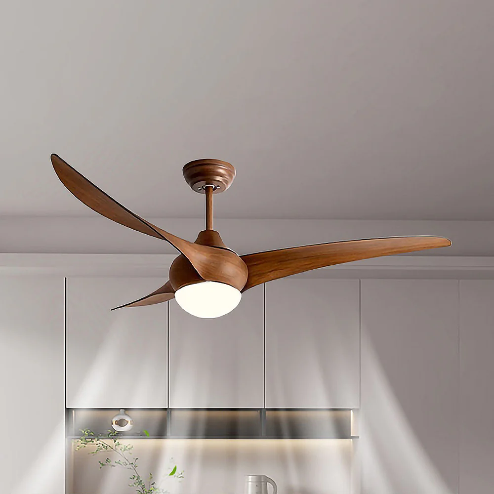 Simple Flush Ceiling Fan With LED Light And Remote - Image 8