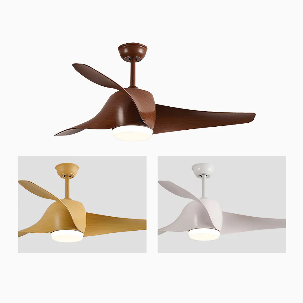 Simple Flush Ceiling Fan With LED Light And Remote - Image 9