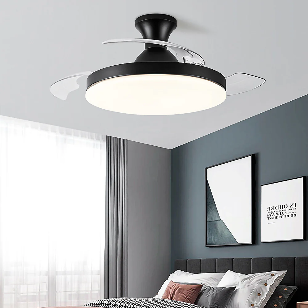 Simple Low Profile Ceiling Fan With LED Light - Image 11