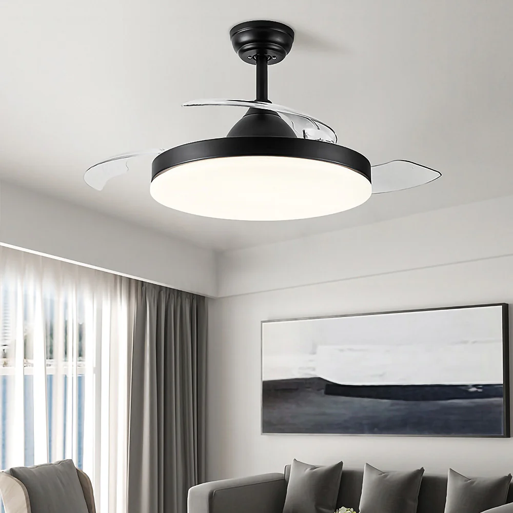 Simple Low Profile Ceiling Fan With LED Light - Image 12