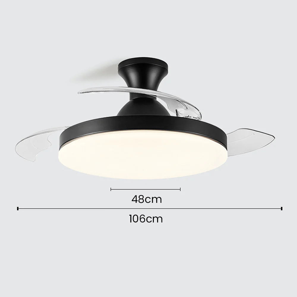 Simple Low Profile Ceiling Fan With LED Light - Image 15