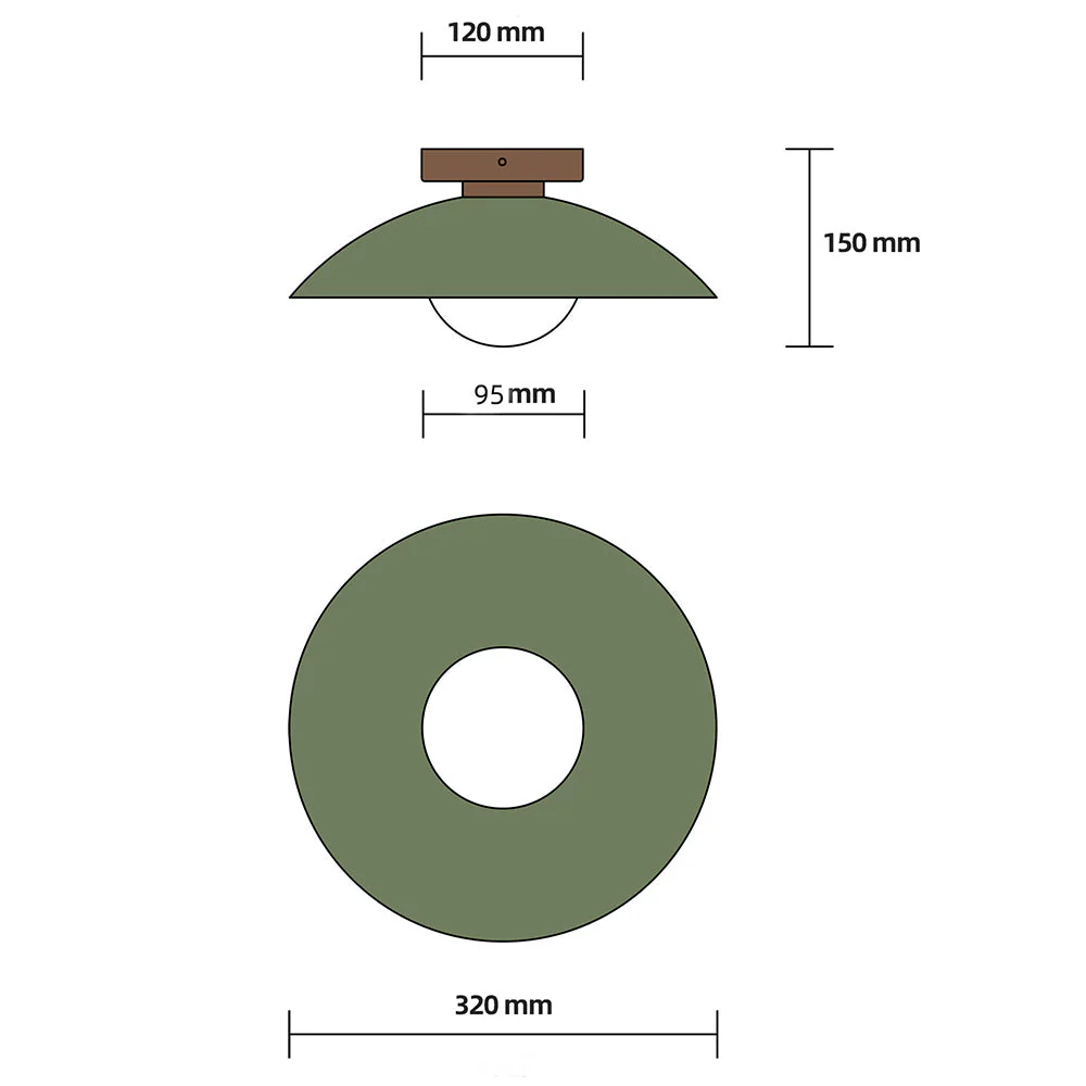 Simple Round Metal Flush Mount Ceiling Light For Kitchen - Image 9