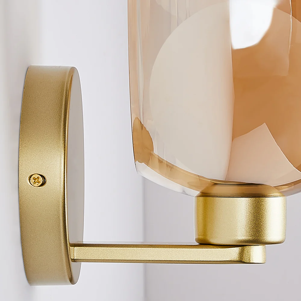Simple Round Modern Glass Bedroom Wall Light - Image 12