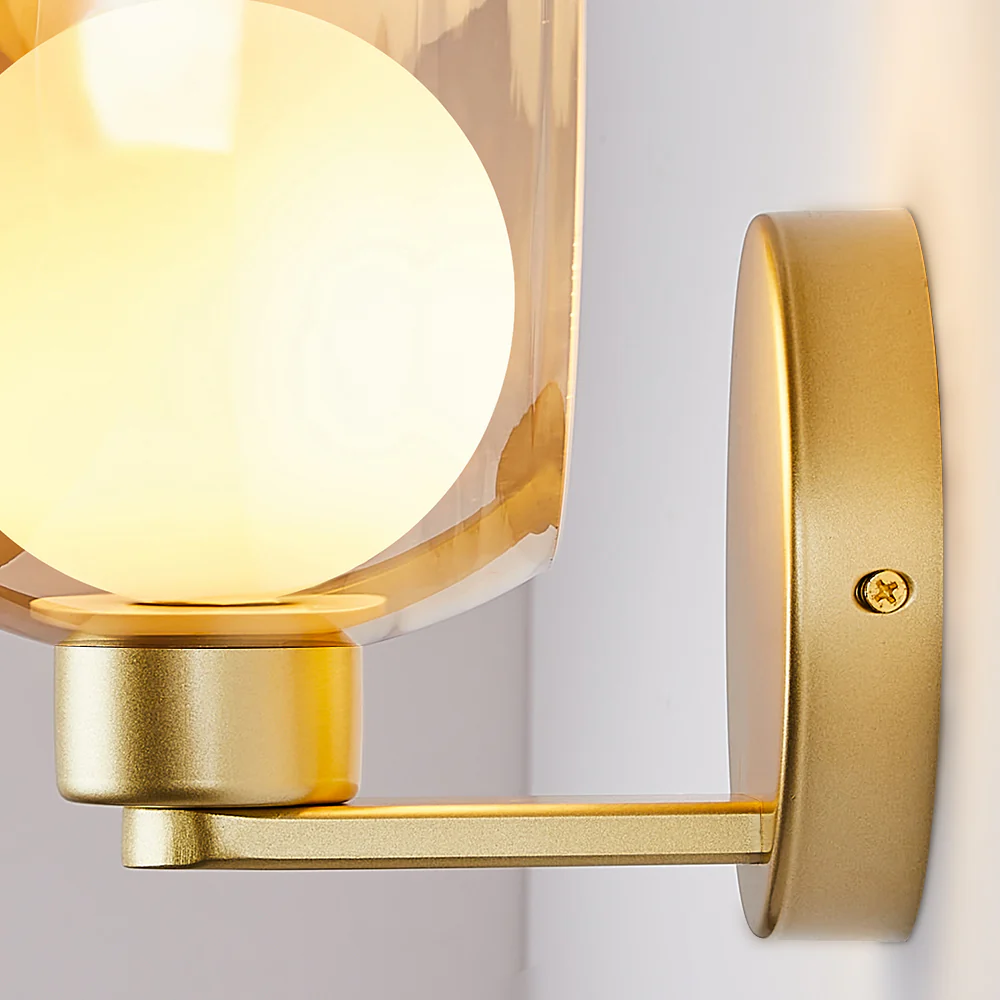 Simple Round Modern Glass Bedroom Wall Light - Image 13