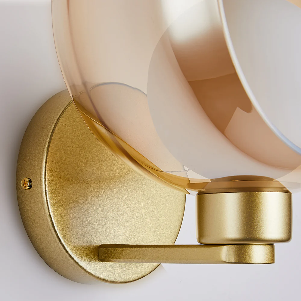 Simple Round Modern Glass Bedroom Wall Light - Image 14