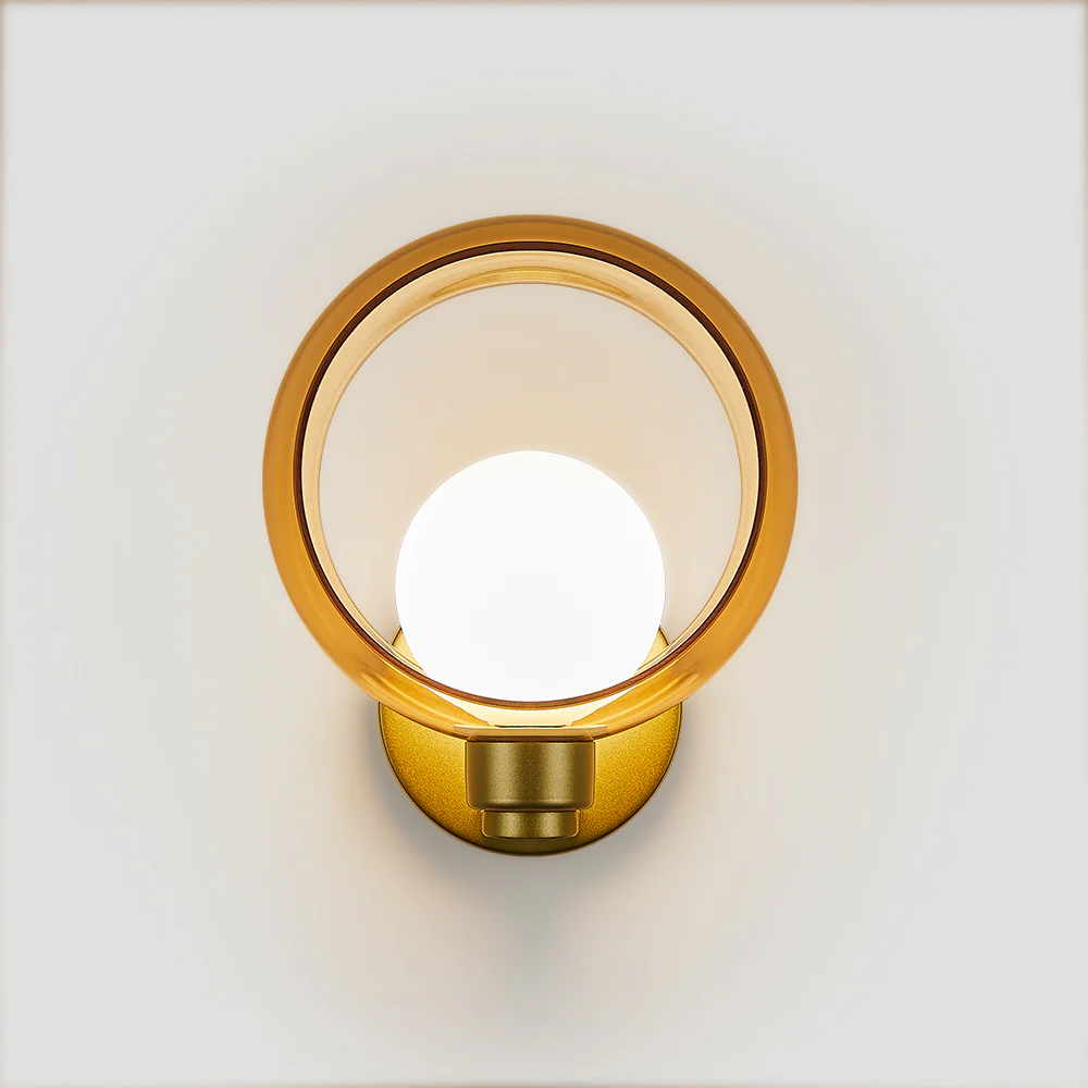 Simple Round Modern Glass Bedroom Wall Light - Image 19