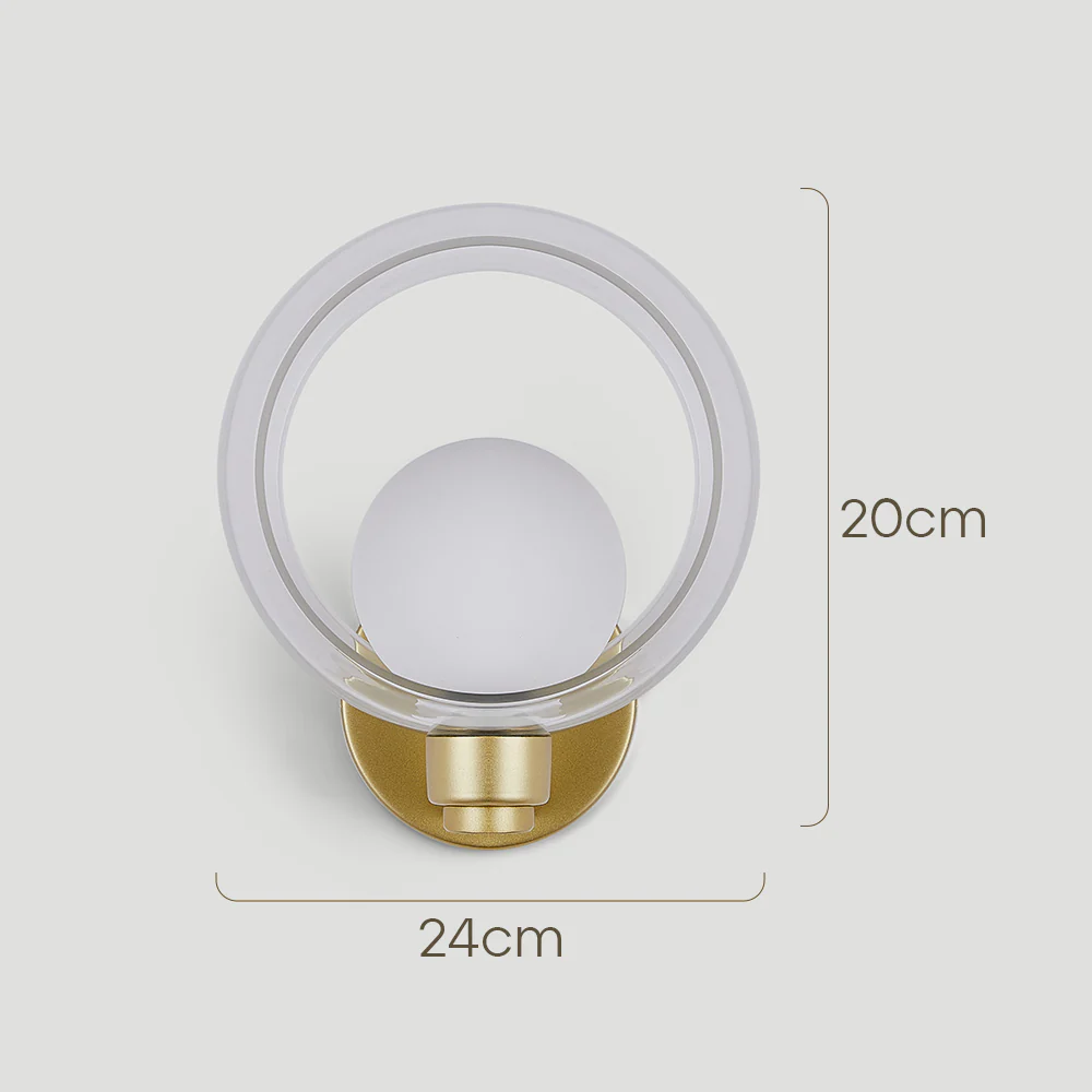 Simple Round Modern Glass Bedroom Wall Light - Image 23
