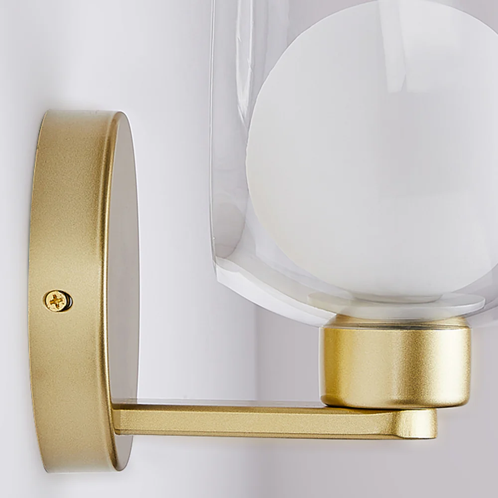 Simple Round Modern Glass Bedroom Wall Light - Image 26