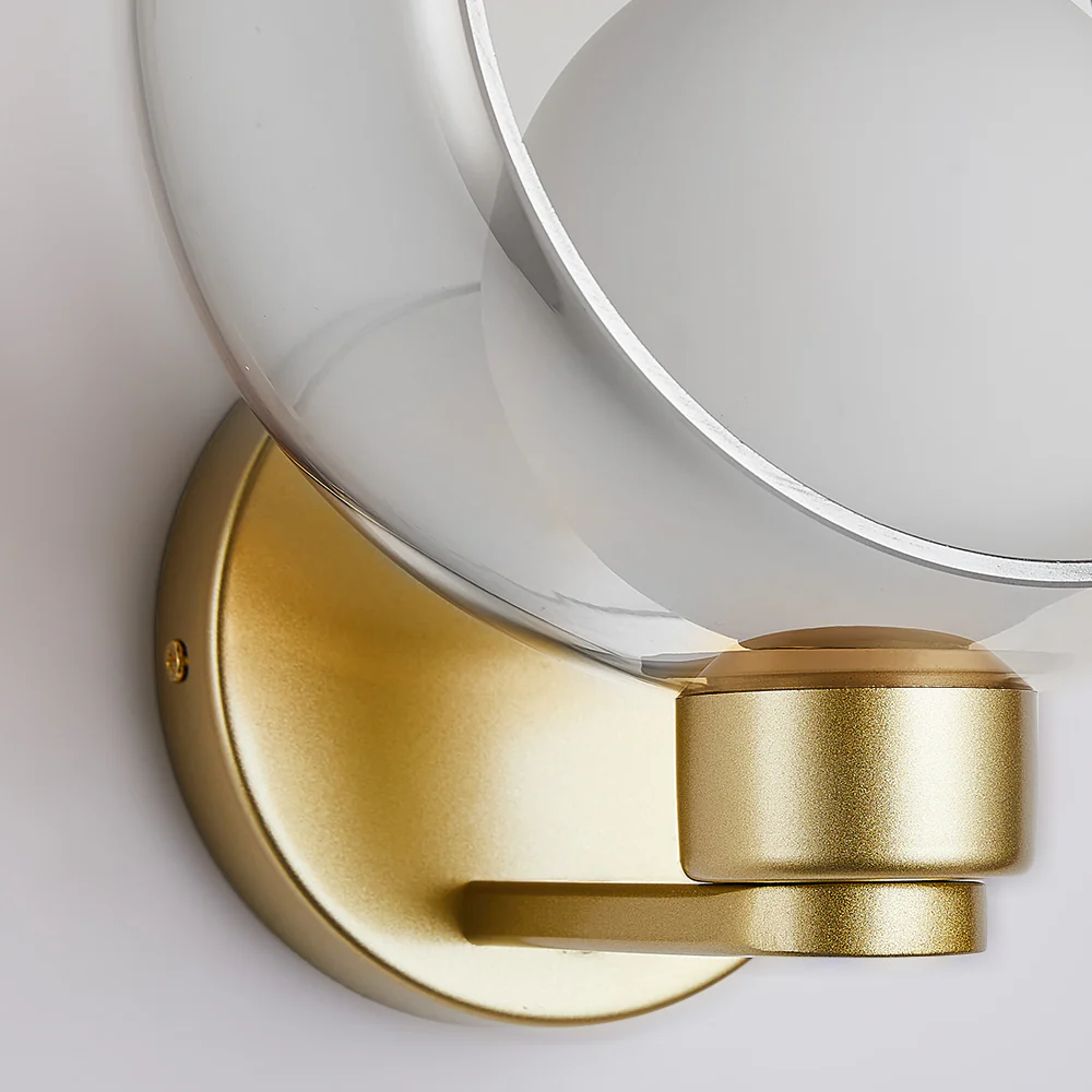 Simple Round Modern Glass Bedroom Wall Light - Image 28