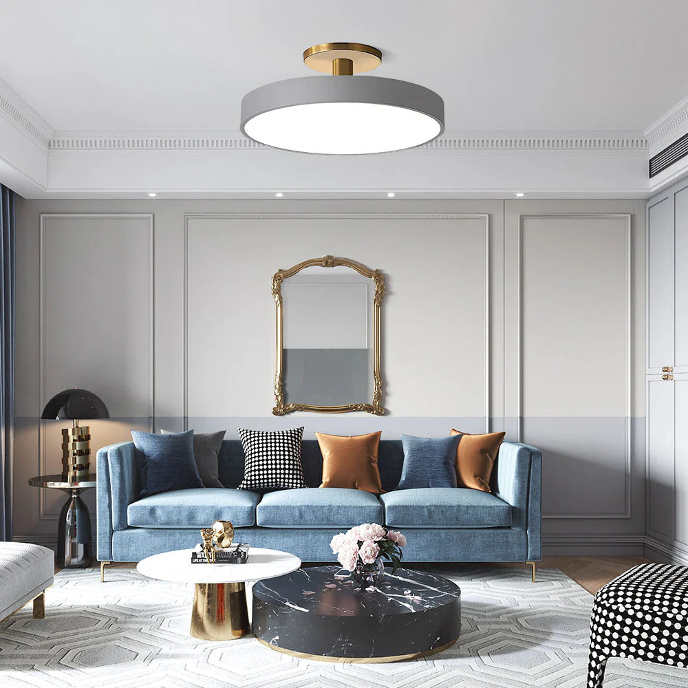 Simple Semi-Flush Mount Acrylic LED Ceiling Light - Image 3