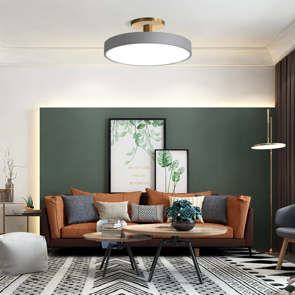 Simple Semi-Flush Mount Acrylic LED Ceiling Light - Image 4