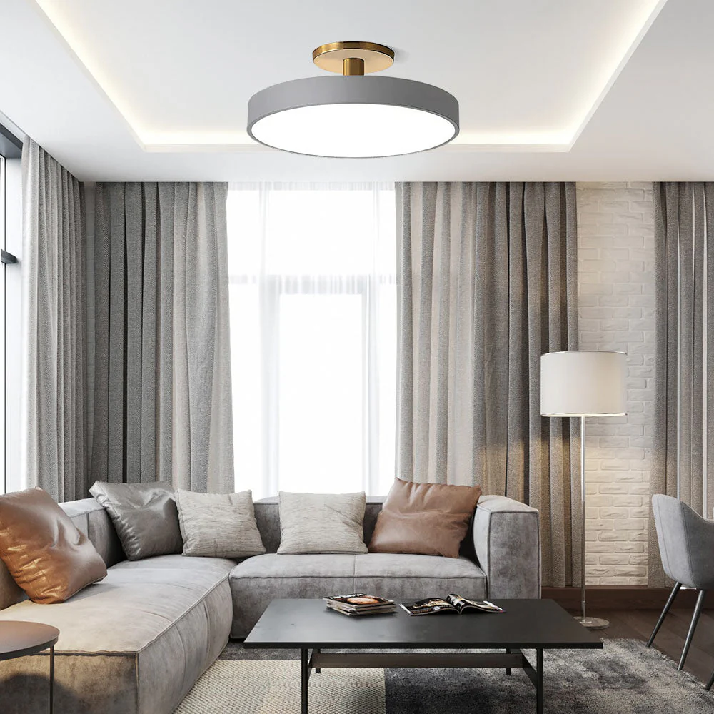 Simple Semi-Flush Mount Acrylic LED Ceiling Light - Image 5