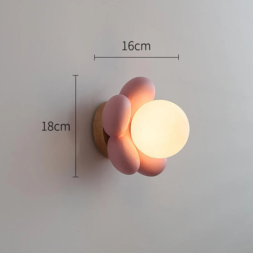 Simple Warm Flower Bedside Wall Lamp - Image 10