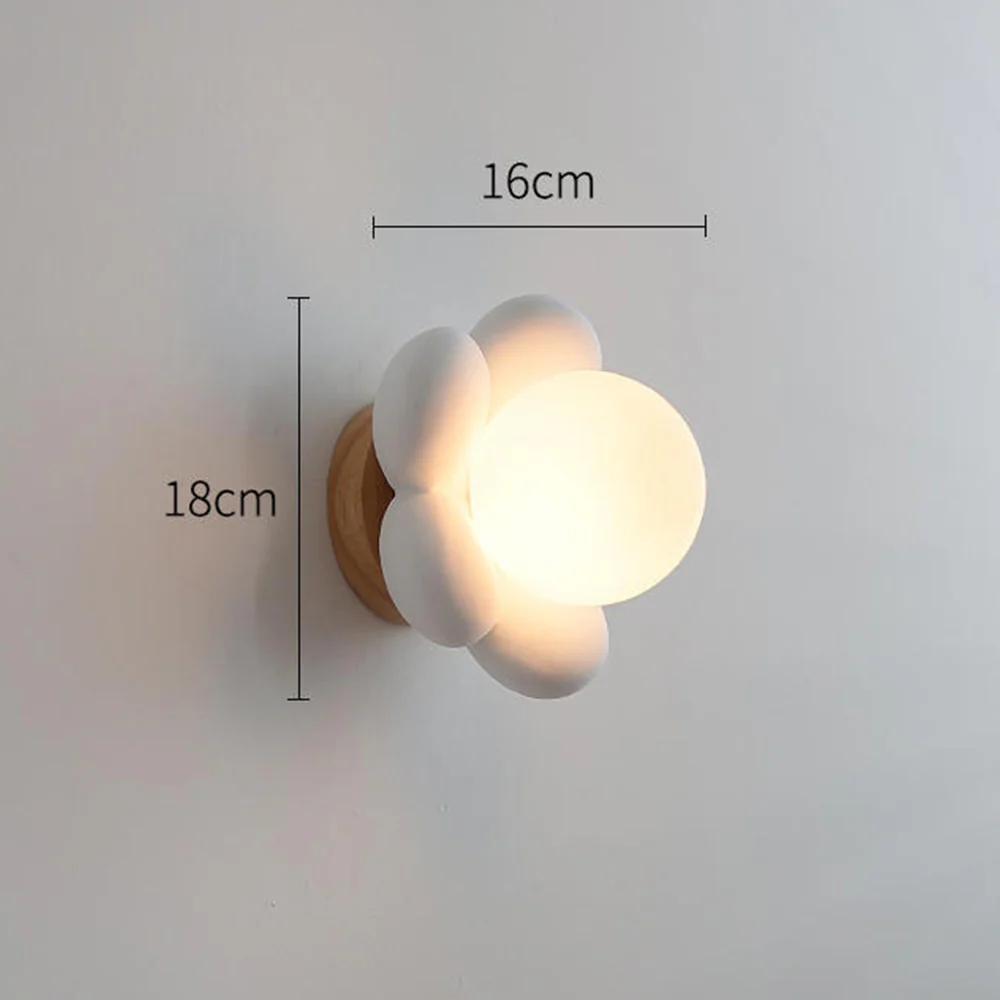Simple Warm Flower Bedside Wall Lamp - Image 9