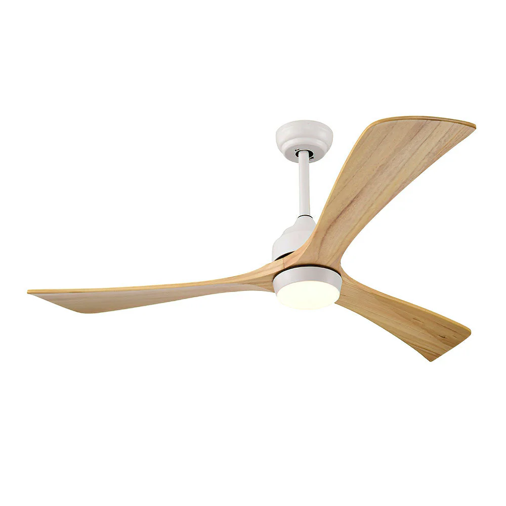 Simple Wooden Ceiling Fan With LED Light And Remote - Image 12