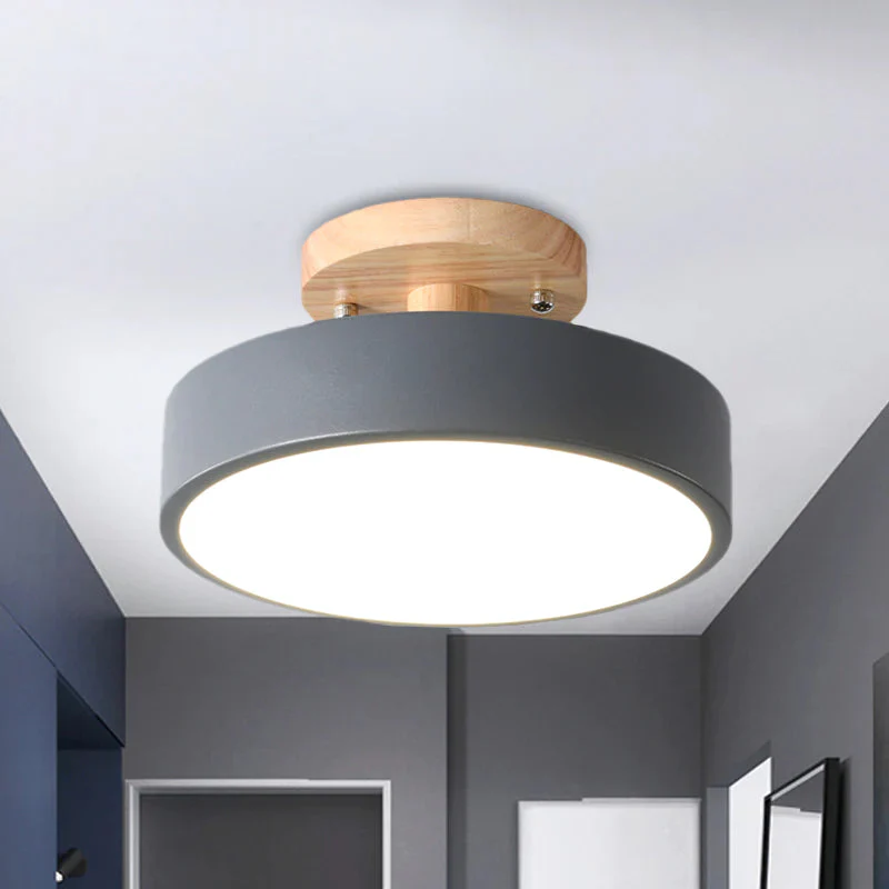 Simple Wooden Finish LED Ceiling Lights - Image 10