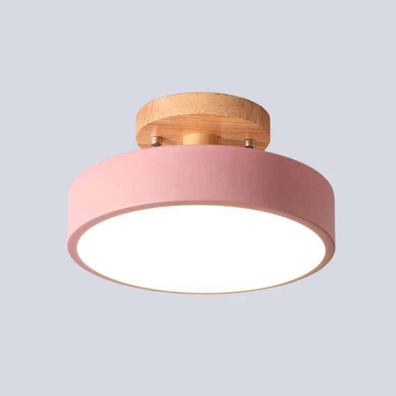 Simple Wooden Finish LED Ceiling Lights - Image 15