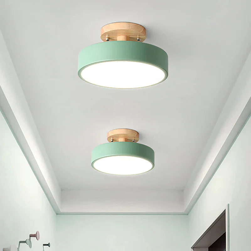 Simple Wooden Finish LED Ceiling Lights - Image 16