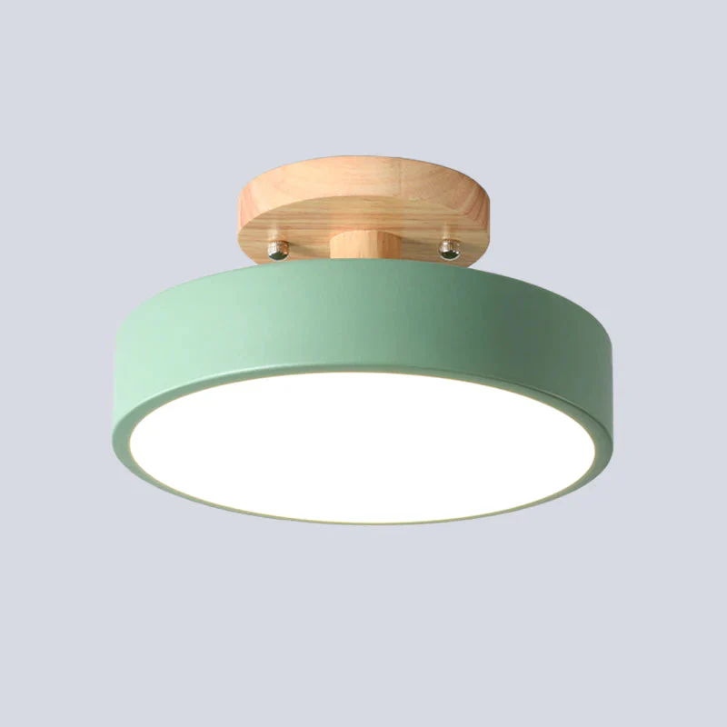 Simple Wooden Finish LED Ceiling Lights - Image 19