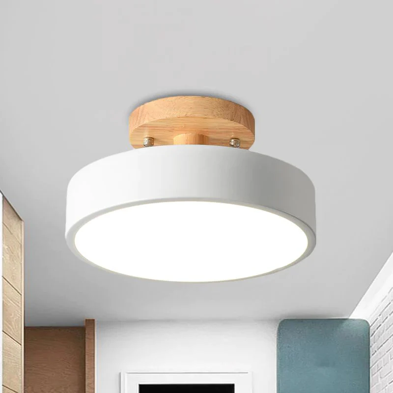 Simple Wooden Finish LED Ceiling Lights - Image 2