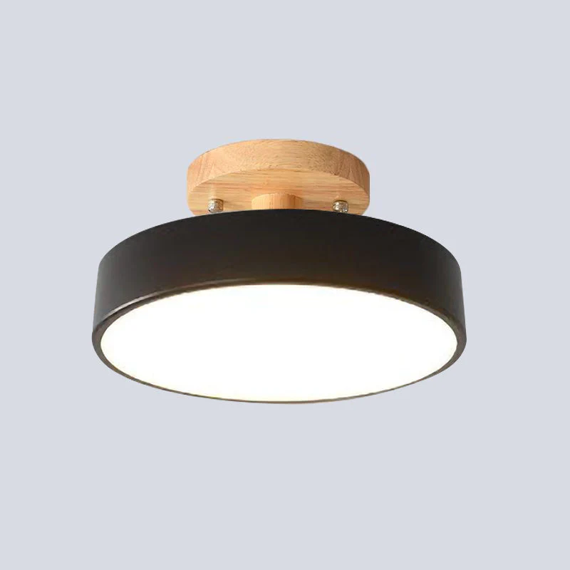 Simple Wooden Finish LED Ceiling Lights - Image 22