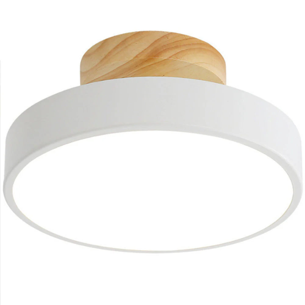Simple Wooden Finish LED Ceiling Lights - Image 24