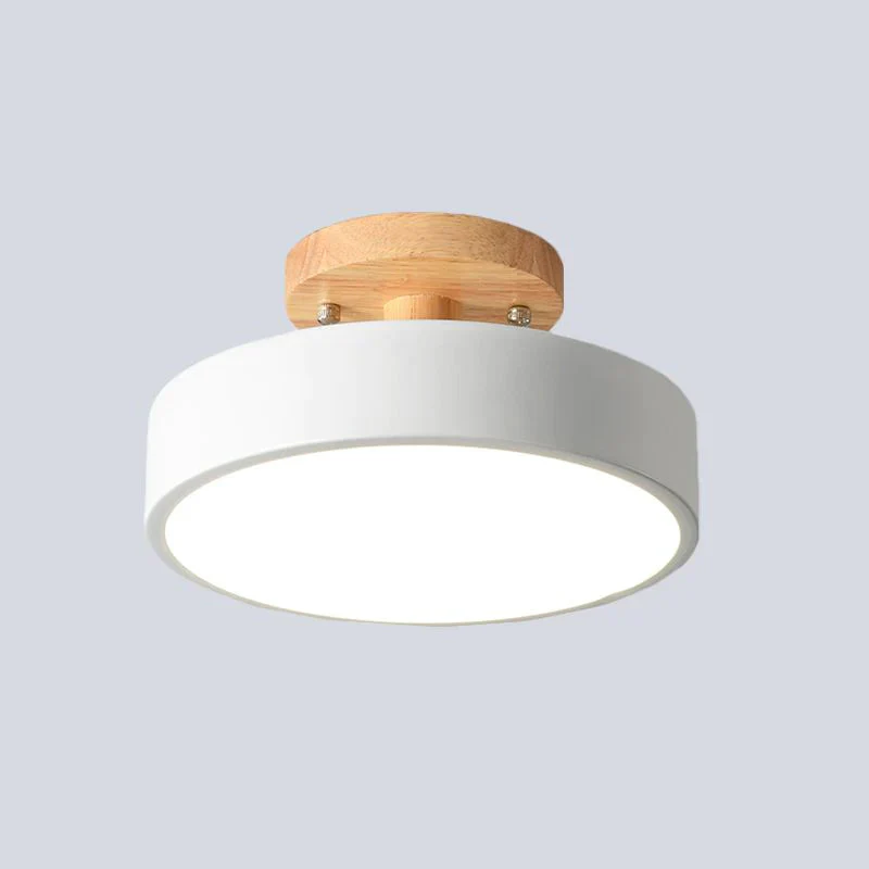Simple Wooden Finish LED Ceiling Lights - Image 4