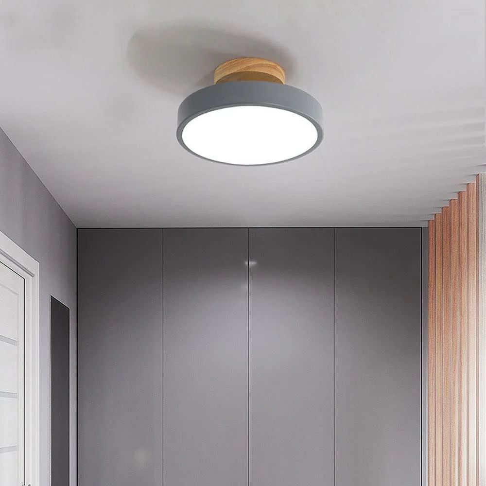 Simple Wooden Finish LED Ceiling Lights - Image 6