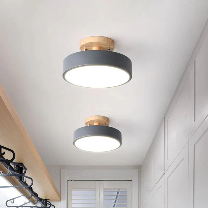 Simple Wooden Finish LED Ceiling Lights - Image 7