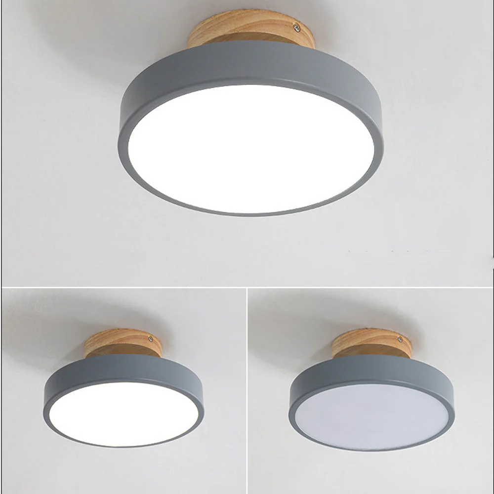 Simple Wooden Finish LED Ceiling Lights - Image 9