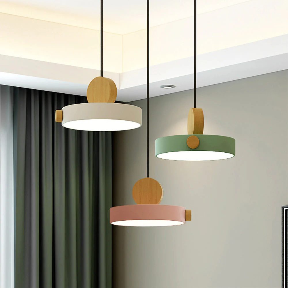 Simplistic Macaroon Color Mini Pendant Lamp - Image 11